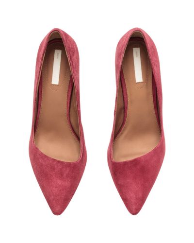 H&M Court Shoes in Dark Red (Red) - Lyst