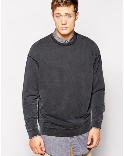 washed grey sweatshirt