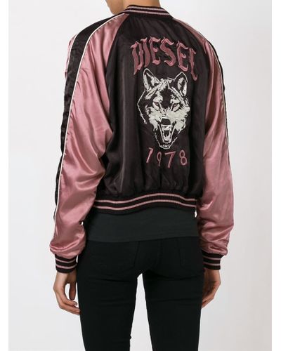 diesel pink bomber jacket