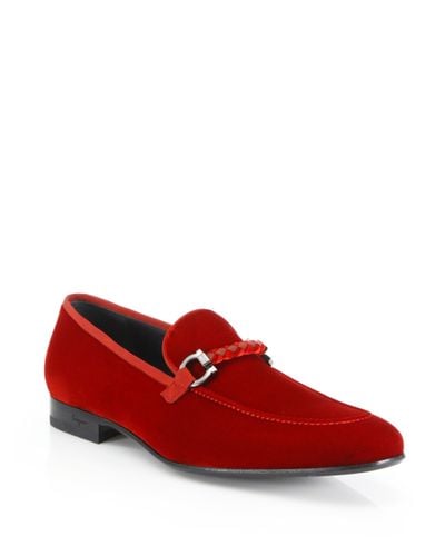 ferragamo velvet loafers