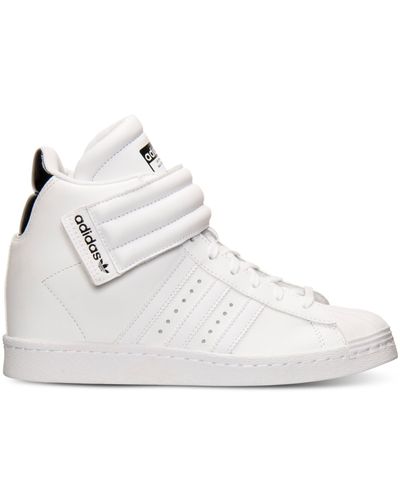 adidas Originals Leather Women's Superstar Up Strap Casual Sneakers From  Finish Line in White/White (White) - Lyst