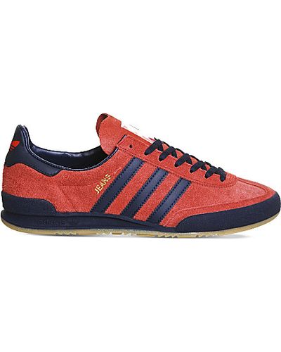 adidas jeans red and blue
