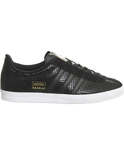 adidas Gazelle Og Leather Trainers, Women's, Size: 5, Core Black Snake -  Lyst