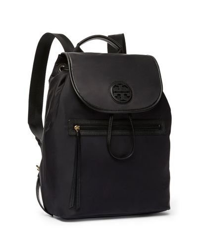 tory burch black nylon backpack