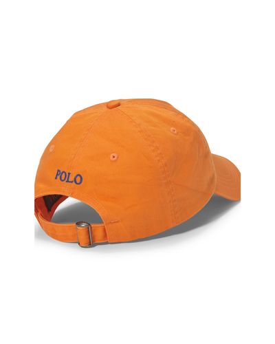 Polo Ralph Lauren Cotton Chino Baseball Cap in Orange for Men - Lyst