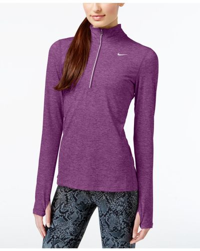 nike purple half zip