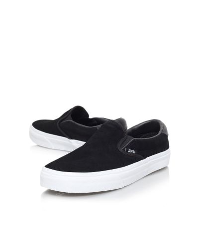 suede black slip on vans
