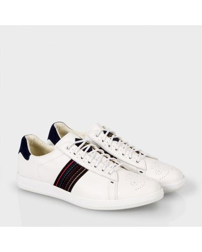 Paul Smith Men's White Leather 'rabbit' Trainers With Navy Suede Trims for  Men - Lyst