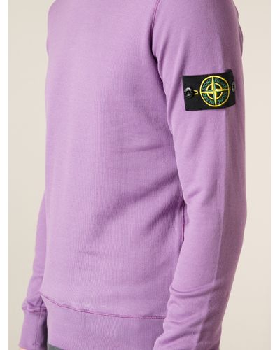 purple stone island jumper