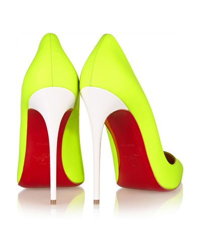 neon louboutin heels