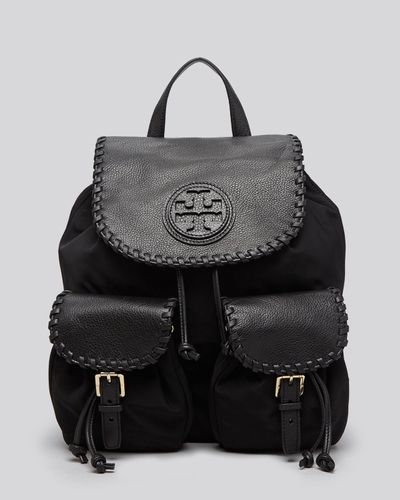 Tory Burch Backpack - Marion Nylon in Black - Lyst