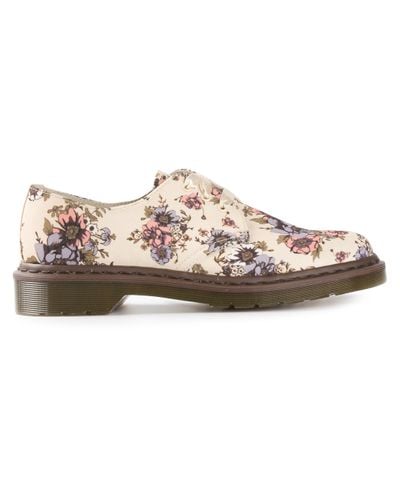 Artfaerie Womens Lace up Ankle Boots Block Heel Martin Boots Flower Floral Print Denim Shoes 