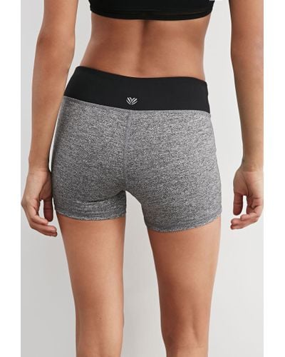 Colorblock Heathered Yoga Shorts