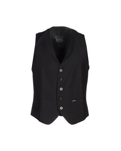 DIESEL Synthetic Waistcoat in Black for Men - Lyst