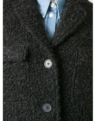 Acne Studios 'Tessa' Bouclé Coat in Grey (Gray) - Lyst