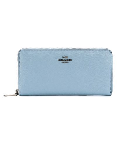 coach blue wallet