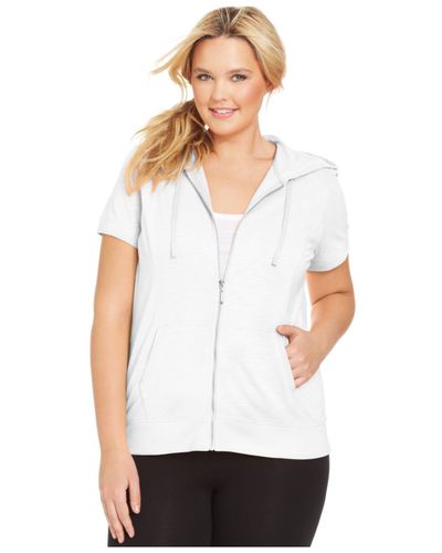 Plus size short sleeve hoodie Clearance