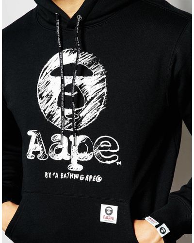 pe By A Bathing Ape Hoodie With Logo In Black For Men Lyst