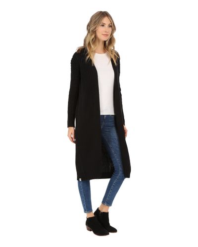 Bench Standtall Long Cardigan in Black - Lyst