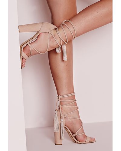 tie up nude shoes