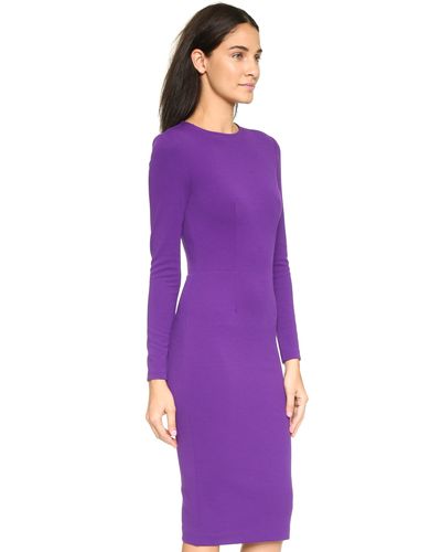 purple sheath dress