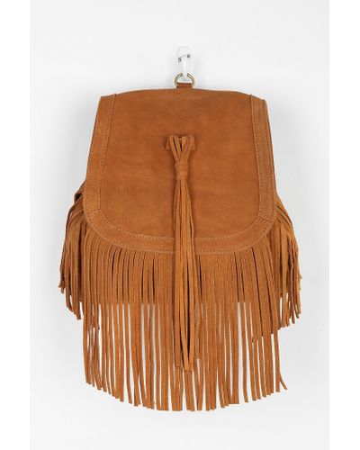 suede fringe backpack