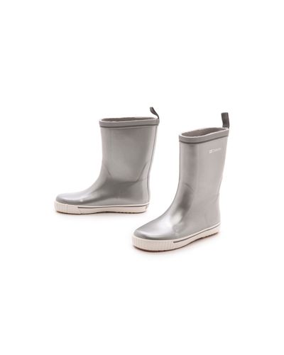metallic rain boots