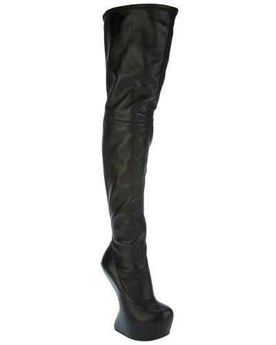 Giuseppe Zanotti Sculpted Thigh High Boot in Black | Lyst