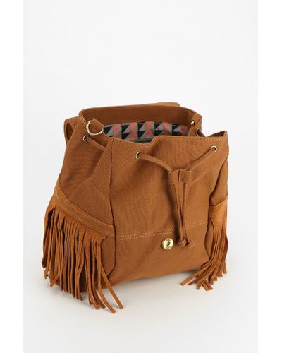 suede fringe backpack