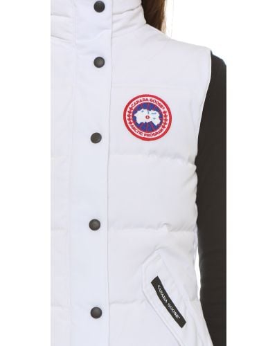 Canada Goose Goose Freestyle Vest in White | Lyst