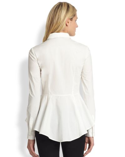 peplum button down shirt