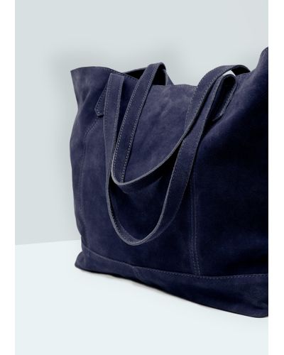 navy suede handbag
