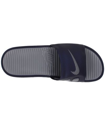 Nike Benassi Solarsoft Slide in Midnight Navy/Cool Grey (Blue) for Men |  Lyst