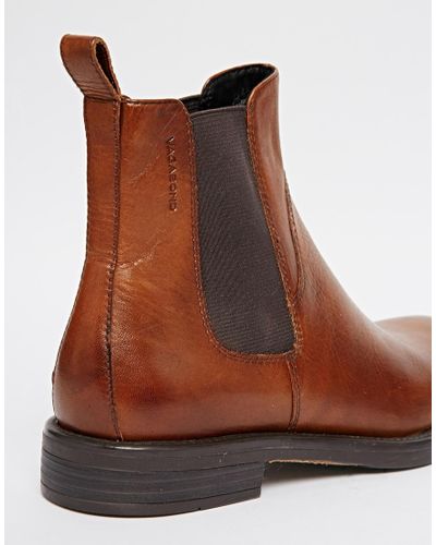 Vagabond Amina Cognac Leather Chelsea Ankle Boots in Brown for Men -