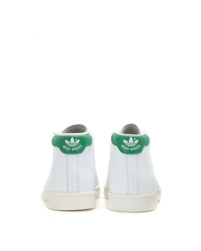 adidas Stan Smith Mid Leather High-top Sneakers in Green - Lyst