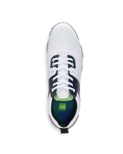 BOSS Green Leather Golf Shoes 'light Tech' With Breathable Ortholite  Footbed in White (Gray) for Men - Lyst