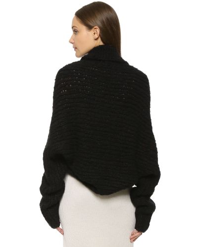 black cashmere shrug