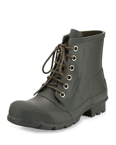 hunter short lace up wellies