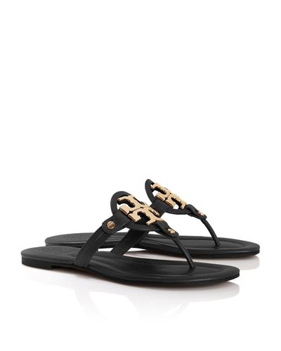 Black And Gold Tory Burch Sandals : Tory Burch Sandals Black W Gold Hardware Brand Depop 
