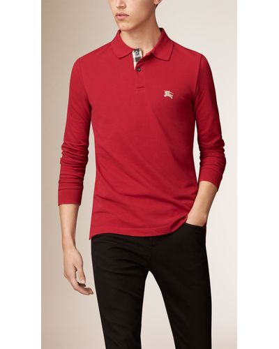 red burberry long sleeve