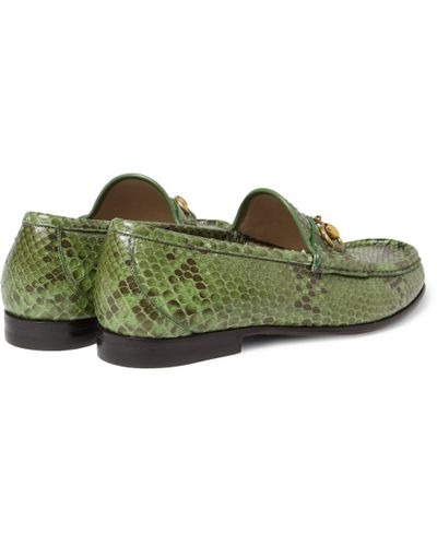 gucci python loafer