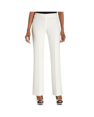 Anne Klein Petite Stretch Dress Pants in Ivory (White) | Lyst