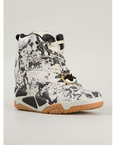 Reebok Blacktop Leather Wedge Sneakers 