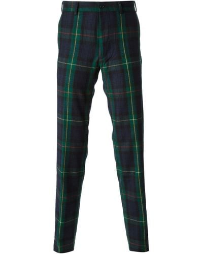 Polo Ralph Lauren Tartan Patterned Trousers in Green for Men | Lyst