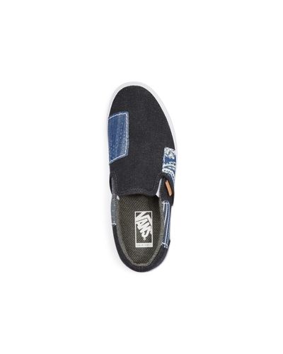 vans slip on patchwork denim