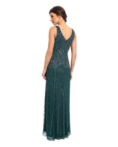 Adrianna Papell Long Beaded Dress in 