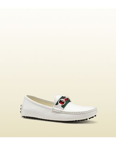 gucci mens driver with web