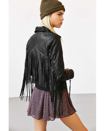 vegan fringe jacket