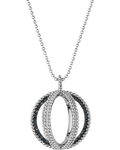 Links Of London Effervescence Sterling Silver And Diamond Globe Necklace Lyst