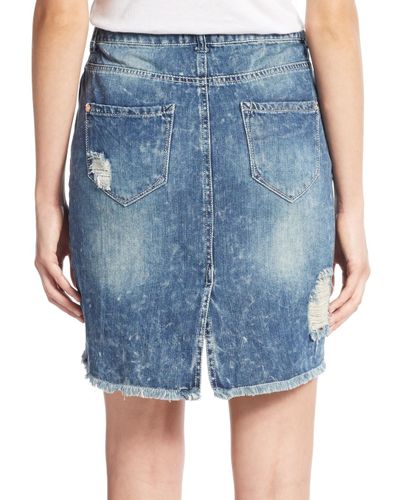 kensie button front skirt